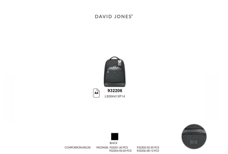 کوله پشتی دیوید جونز مدل David Jones 932206